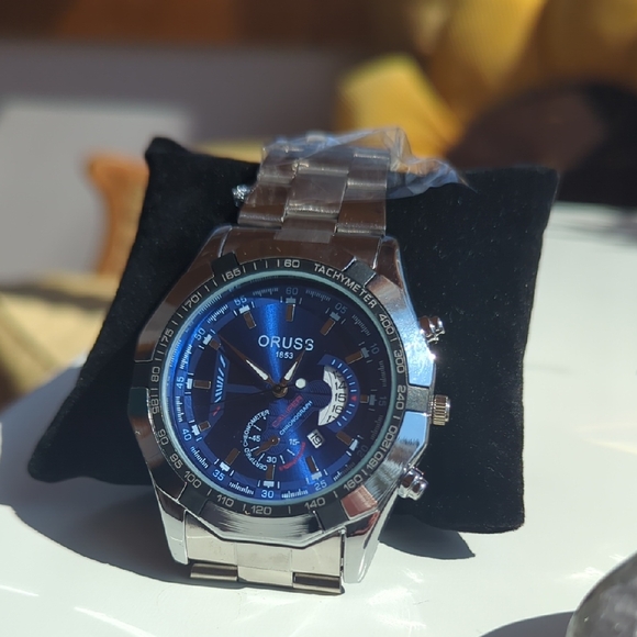 Other - New Men's ORUSS 1853 Stainless Steel Blue Dial Watch with Luminous Hands
